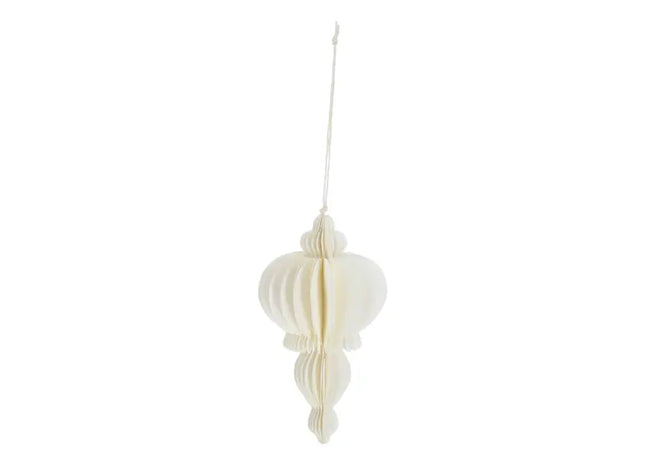 Großes Creme-Farbenes Honeycomb Hängedekor, Elegantes Ornament, 15cm TK Gruppe® Grosshandel 