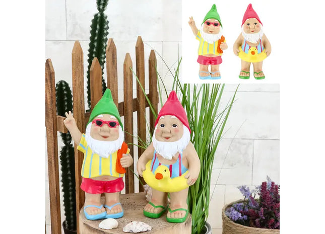 Großes Gartenzwerg-Duo, 2er-Set, Höhe 29cm TK Gruppe® Grosshandel 