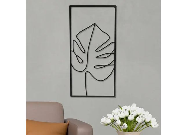 Großes Metallbild Laubdesign, Wanddekoration, ca. 30x60 cm TK Gruppe® Grosshandel 