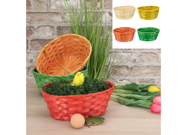 Großes Ovales Osterkörbchen-Set, 4 Stück, 24x18cm TK Gruppe® Grosshandel 