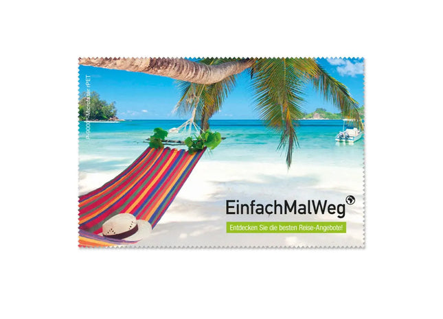 Großes POLYCLEAN rPET Brillenputztuch 30x20 cm mit Individuellem Druck TK Gruppe® Grosshandel 