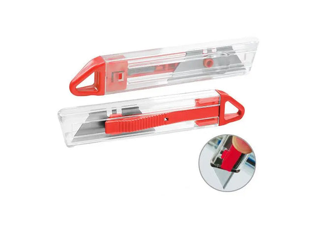Großes Papiermesser - Glasklar und Rot für präzise Schnitte TK Gruppe® Grosshandel 