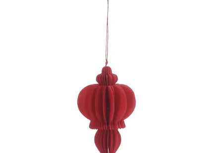 Großes Rotes Honeycomb Hänger-Ornament, Höhe 15cm TK Gruppe® Grosshandel 