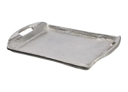 Großes Serviertablett Silber, 42x29 cm - Elegantes Präsentationszubehör TK Gruppe® Grosshandel 