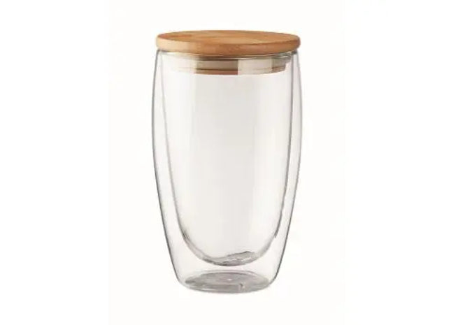 Großes TIRANA LARGE Doppelwandglas, 450ml – Klar & Wärmeisolierend TK Gruppe® Grosshandel