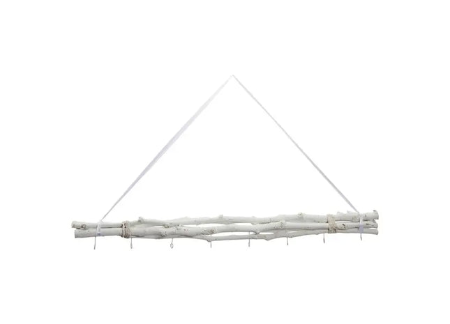 Großes Wanddeko-Bündel in Weiß, 80 cm, 8 Haken, zum Aufhängen TK Gruppe® Grosshandel 