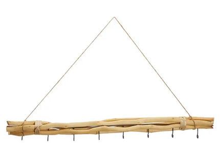 Großes Wanddekor-Set Naturlook, zum Aufhängen, 8 Haken, Ca. 80cm Breit TK Gruppe® Grosshandel 