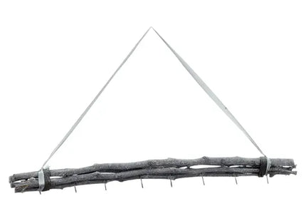 Großes Wanddekor-Set in Grau mit 8 Haken, Ca. 80 cm - Stilvolle Aufhängelösung TK Gruppe® Grosshandel 