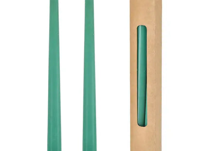 Grüne Stabkerzen im 2er Set, 25 cm Höhe – Elegantes Kerzendesign TK Gruppe® Grosshandel 