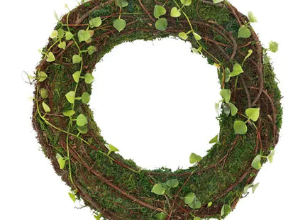 Grüner Deko-Mooskranz, Durchmesser ca. 30cm - Natürliche Wand- und Tischdeko TK Gruppe® Grosshandel 