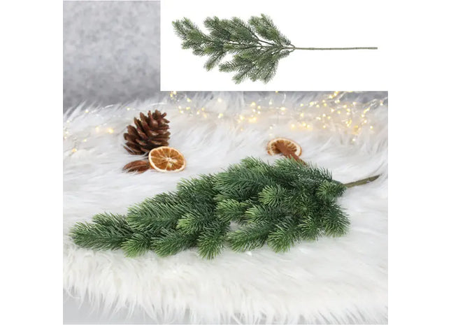 Grüner Künstlicher Tannenzweig, Naturgetreues Dekoelement, Ca. 65cm Lang TK Gruppe® Grosshandel 