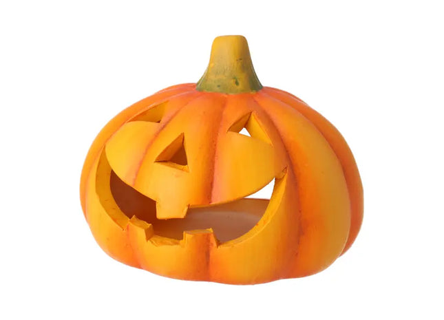 Gruseliges Kürbis-Windlicht, Klein, ca. 10cmD - Perfekt für schaurige Halloween-Dekorationen TK Gruppe® Grosshandel 