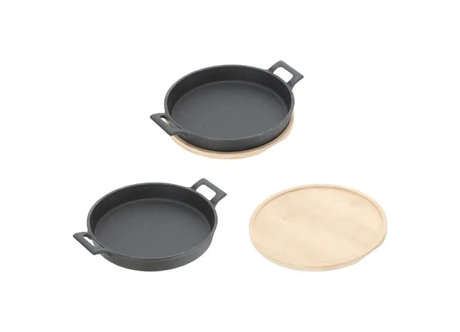 Gusseisen Bratpfanne, 2 Griffe, L, ca. 25cmD TK Gruppe® Grosshandel 