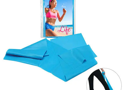 Gymnastik- und Fitnessband mit Einleger in Blau – Effektives Training mit Anleitung TK Gruppe® Grosshandel 