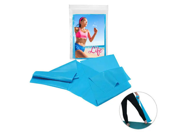 Gymnastik- und Fitnessband mit Einleger in Blau – Effektives Training mit Anleitung TK Gruppe® Grosshandel 