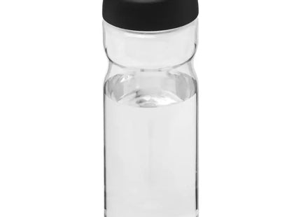 H2O Active Base 650 ml, Transparent-Schwarz, Sportflasche mit Klappdeckel TK Gruppe® Grosshandel 