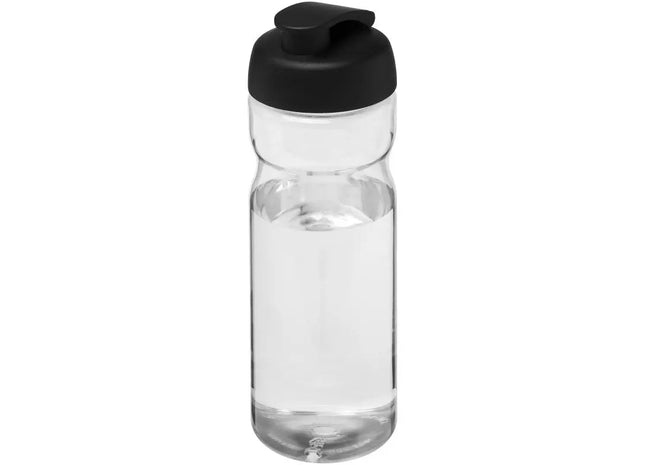 H2O Active Base 650 ml, Transparent-Schwarz, Sportflasche mit Klappdeckel TK Gruppe® Grosshandel 