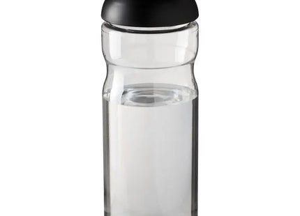 H2O Active Base Sportflasche 650 ml, Transparent-Schwarz, mit Stülpdeckel TK Gruppe® Grosshandel 