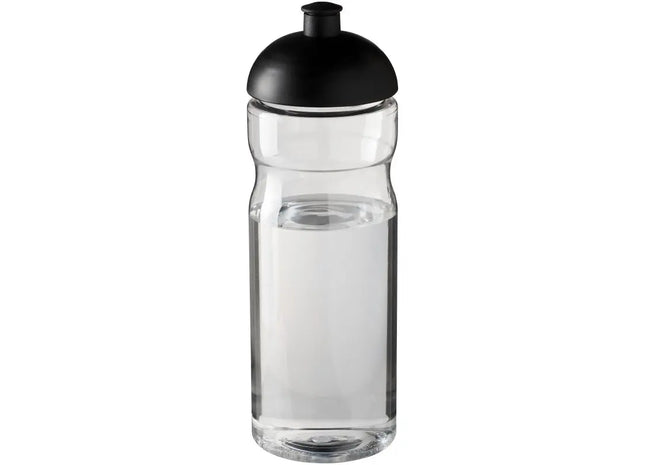 H2O Active Base Sportflasche 650 ml, Transparent-Schwarz, mit Stülpdeckel TK Gruppe® Grosshandel 
