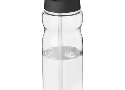 H2O Active Base Sportflasche, Transparent-Schwarz, 650 ml mit Ausgussdeckel TK Gruppe® Grosshandel 