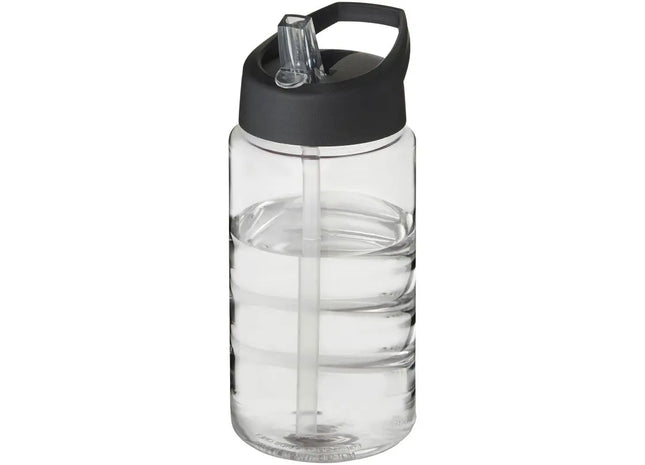 H2O Active Bop 500 ml, Transparent-Schwarz, Sportflasche mit Ausgussdeckel TK Gruppe® Grosshandel 