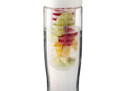 H2O Active Tempo 700 ml mit Infusor, Transparent-Weiß, Sportflasche TK Gruppe® Grosshandel 