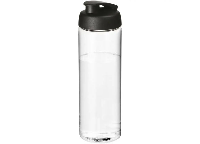 H2O Active Vibe 850 ml, Transparent-Schwarz, Sportflasche mit Klappdeckel TK Gruppe® Grosshandel 
