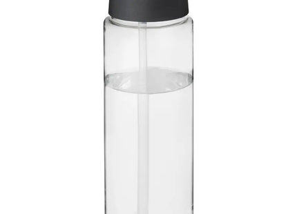 H2O Active Vibe Transparent-Schwarz, 850 ml Sportflasche mit Ausgussdeckel TK Gruppe® Grosshandel 