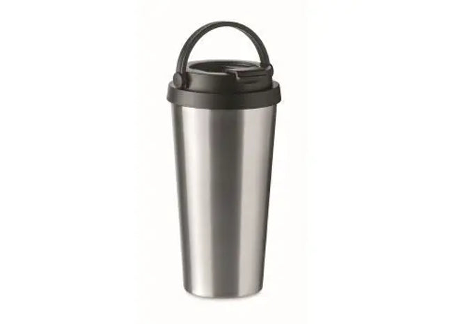 HAEN 500ml Doppelwandiger Becher, Mattsilber TK Gruppe® Grosshandel 