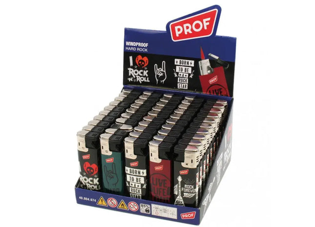 HARD ROCK Turbo Feuerzeug mit Schiebedeckel, 5 Rock-Designs TK Gruppe® Grosshandel 