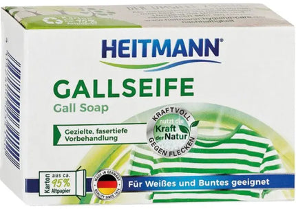 HEITMANN Gallseife, 100g, Natürlicher Fleckenentferner in Faltkarton – Umweltfreundlich TK Gruppe® Grosshandel 