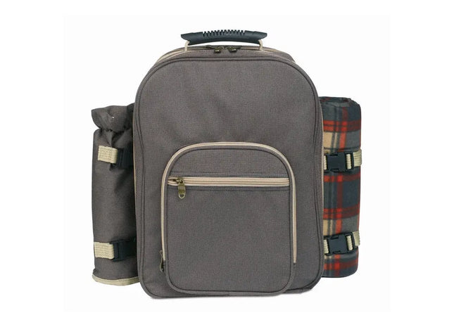 HIGH PARK Deluxe Picknick-Rucksack in Braun - Eleganz & Funktionalität TK Gruppe® Grosshandel 