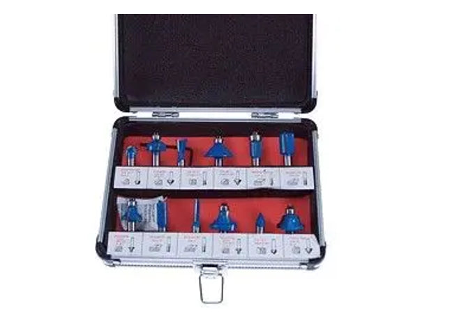 HOLZOBERFRASERSATZ PROFI: Hochwertiger Holzoberfräsersatz - Profi Holzbearbeitungsfräser-Set für präzises Fräsen von Holzoberflächen TK Gruppe® Grosshandel 