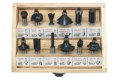 HOLZOBERFRASERSATZ: Hochwertiger Holzoberfräsersatz - Profi Holzbearbeitungsfräser-Set für präzises Fräsen von Holzoberflächen TK Gruppe® Grosshandel 