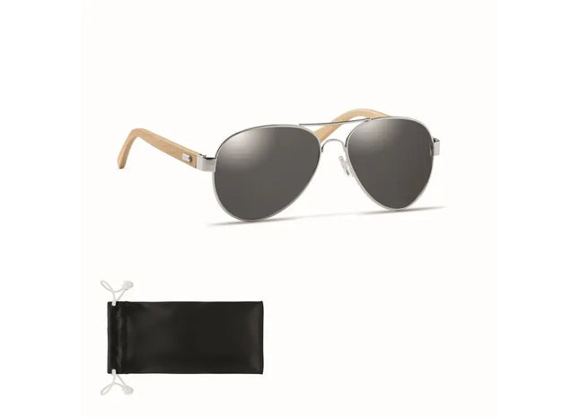 HONIARA Bambus-Sonnenbrille in Schwarz, Öko-Freundliche UV-Schutzbrille TK Gruppe® Grosshandel 