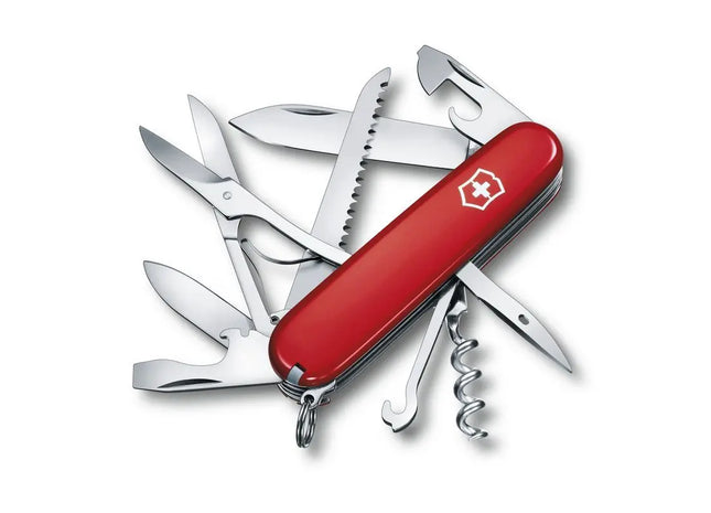 HUNTSMAN Schweizer Taschenmesser: Rot, Vielseitig, Robustes Werkzeug für Outdoor und Alltag TK Gruppe® Grosshandel 