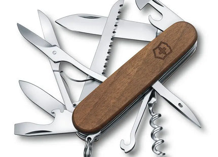 HUNTSMAN WOOD Schweizer Taschenmesser: Holzgriff, Multifunktional, Robust für Outdoor-Abenteuer TK Gruppe® Grosshandel 