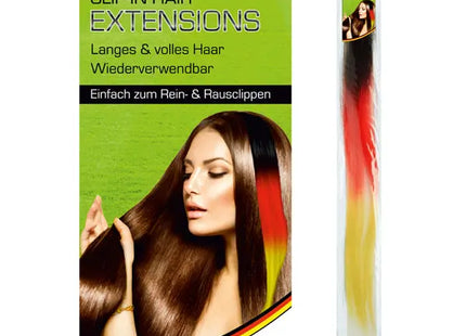 Haarverlängerungen Deutschland-Flagge, Clip-In Strähnen, Ideal für Nationalevents TK Gruppe® Grosshandel 