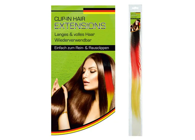 Haarverlängerungen Deutschland-Flagge, Clip-In Strähnen, Ideal für Nationalevents TK Gruppe® Grosshandel 