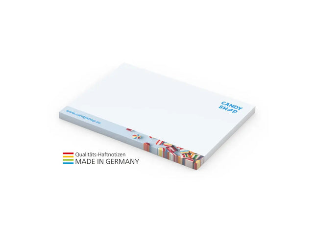 Haftnotiz Basic 100 x 72 mm, 50 Blatt, personalisierbar inkl. 4C-Druck TK Gruppe® Grosshandel 