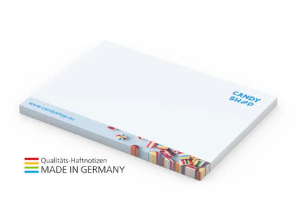 Haftnotiz Block Basic 100 x 72 mm, 50 Blätter, inkl. farbiger Druck – Praktische Notizzettel TK Gruppe® Grosshandel 