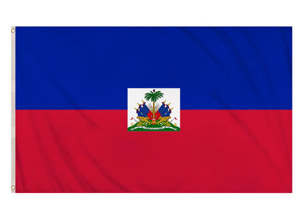 Haiti-Flagge 5 Fuß x 3 Fuß – Nationalflagge aus strapazierfähigem Polyester mit lebendigen Farben TK Gruppe® Grosshandel 