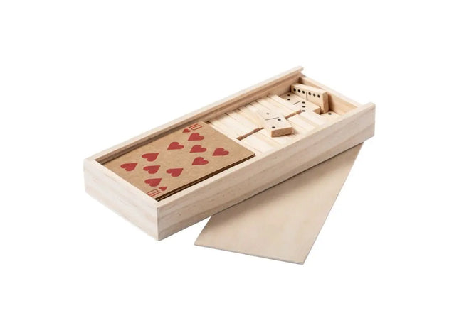 Halin Naturholz Spielesammlung - Vielseitige Spielebox für die ganze Familie TK Gruppe® Grosshandel 