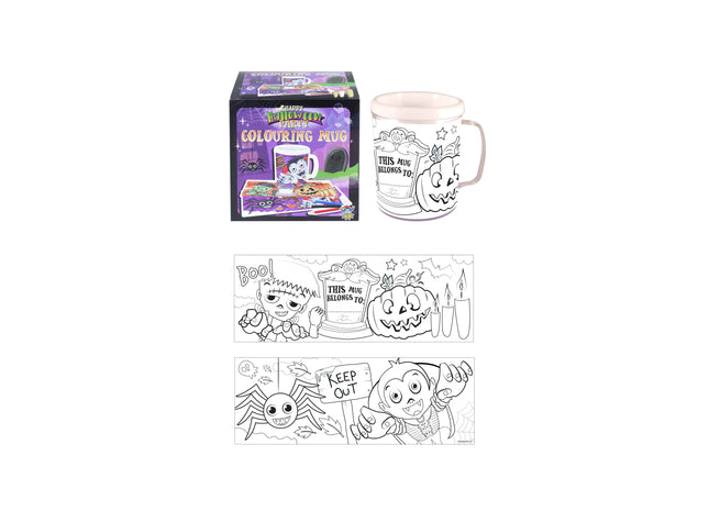 Halloween Ausmalbecher mit 2 verschiedenen Designs TK Gruppe® Grosshandel 