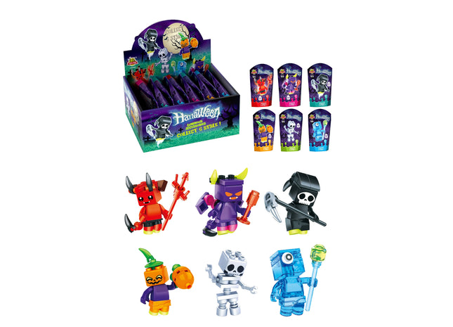 Halloween Bauklötze Set Leuchtend - 6 verschiedene Bausätze, ideal für Kinder TK Gruppe® Grosshandel 