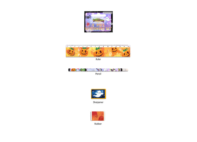 Halloween-Briefpapier-Set, 4-teilig TK Gruppe® Grosshandel 