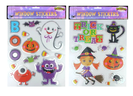 Halloween-Fensteraufkleber, 2 verschiedene Deko-Designs TK Gruppe® Grosshandel 