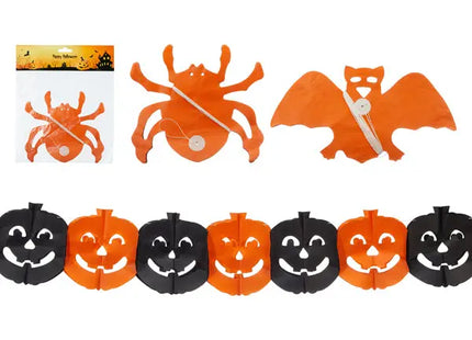 Halloween Girlanden-Set, 3-teilig, Verschiedene Gruselmotive TK Gruppe® Grosshandel 