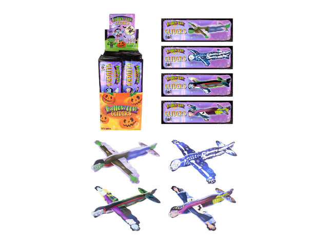 Halloween Gleiter 17cm - 4 verschiedene Designs, lustiges Partyspielzeug TK Gruppe® Grosshandel 