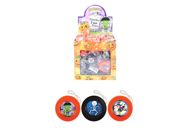 Halloween Kreisel 3,8 cm – 3 verschiedene Designs, traditionelles Spielzeug TK Gruppe® Grosshandel 